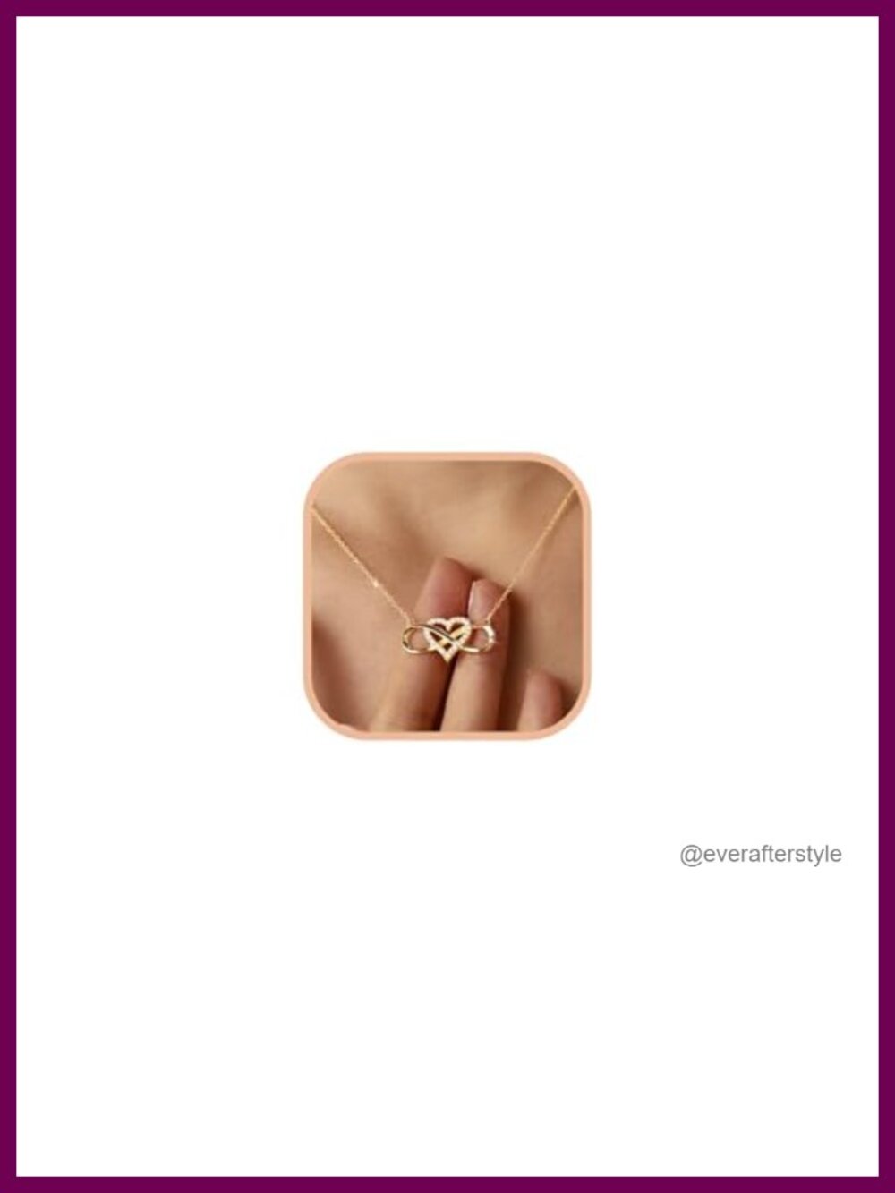 925 Sterling Silver Infinity Heart Pendant Necklace for Women with Cubic
